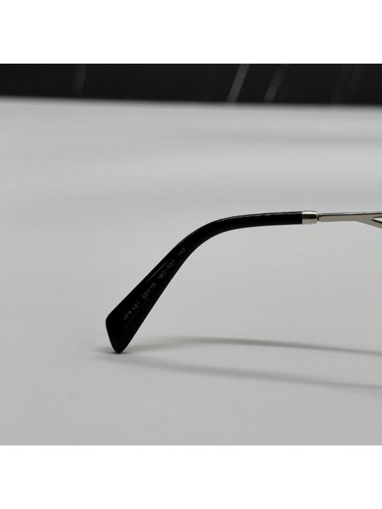 Prada PRA51V 1BC1O1 Women Silver Square Eyeglasses Authentic NEW main image 5